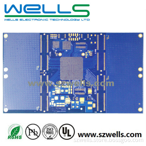 Immersion Gold BGA PCB with Blue Soldermask
